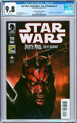 Buy Star Wars: Darth Maul — Son Of Dathomir #1 2014 Dark Horse CGC 9.8 [SDCC Cover] • 197.09£