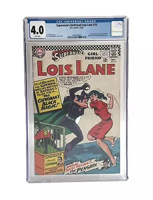 Buy Superman's Girlfriends Lois Lane #70 CGC 4.0 KEY 1st Silver Age App Of Catwoman • 51£