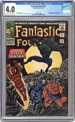 Buy Fantastic Four #52 CGC 4.0 1966 4299194005 1st App. Black Panther • 549.47£