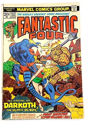 Buy Fantastic Four #142 (1974) / Vg+ / Darkoth 1st Appearance Bronze Age Marvel • 15.70£