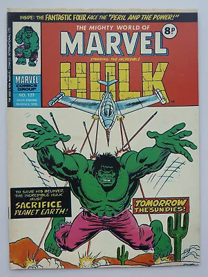 Buy Mighty World Of Marvel #127 - Hulk - Marvel UK Comic - 8 March 1975 VF- 7.5 • 5.99£
