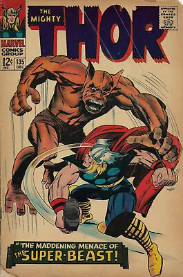 Buy THOR #135 1966 ORIGIN High Evolutionary Jack Kirby Artwork • 23.69£