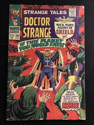 Buy Strang Tales #160 Sep 1967 Doctor Strange Nick Fury Agent Of SHIELD • 11.37£