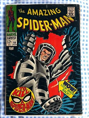 Buy Amazing Spider-Man 58 (1968) Professor Spencer Smythe, Spider Slayer And Ka-Zar • 29.99£