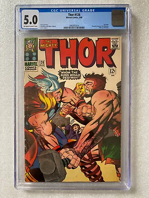 Buy Thor #126 CGC 5.0 1966 - 1st Issue. Formerly Journey Into Mystery • 260.16£