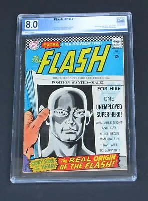 Buy The Flash #167 PGX 8.0 Mopee 1st Appearance Flash Kid DC Comics 1967 • 102.53£