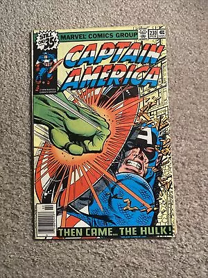 Buy Marvel Comics Captain America #230 1979 Iconic Hulk Vs. Captain America Cover • 19.95£