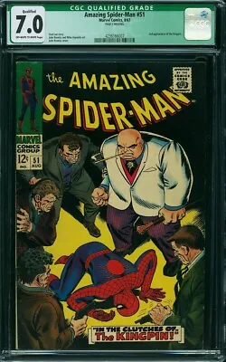 Buy AMAZING SPIDER-MAN  # 51  Awesome KEY!  1st KINGPIN Cover!  CGCQ7.0   4236166007 • 115.92£