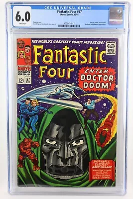 Buy Fantastic Four #57 Cgc 6.0 White Pages 12/66 • 158.32£