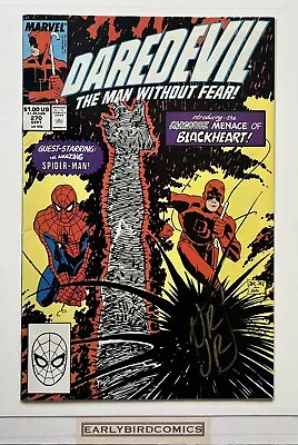 Buy Daredevil #270 1st Appearance Of Black-heart Marvel (1989) Signed John Romita Jr • 15£