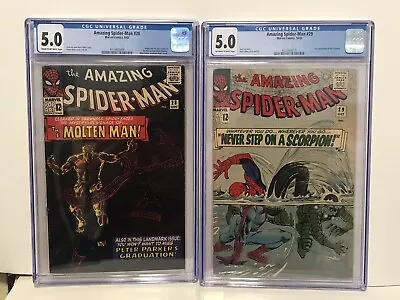 Buy Spider-Man #28 CGC 5.0 CROWP 1st Appearance Molten Man Marvel Comics 1965 • 256.95£