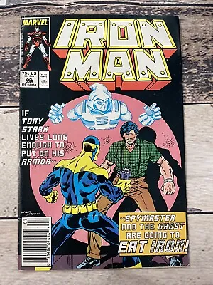 Buy Marvel IRON MAN #220 (1987) Spymaster, Ghost, Jim Rhodes, Red And Gold Suit • 3.96£