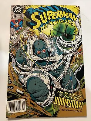 Buy Superman The Man Of Steel # 18 Newsstand - 1st Full Doomsday NM/VF Hot Key!! • 15.98£