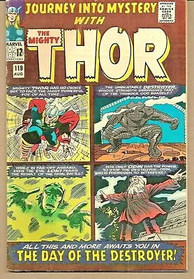 Buy Journey Into Mystery  #119   1965  Marvel Fn  2nd Destroyer   Thor   Intro Hogan • 65.02£