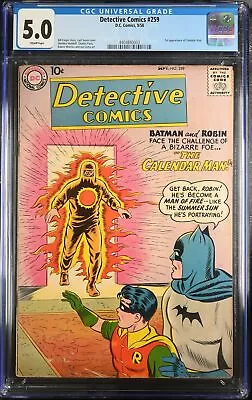 Buy Detective Comics #259 CGC VG/FN 5.0 1st Appearance Calendar Man!  DC Comics 1958 • 378.70£