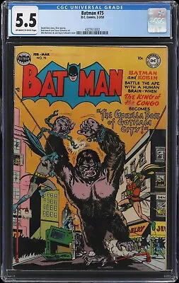 Buy 1953 DC Comics Batman #75 CGC 5.5 King Of The Congo Win Mortimer Cover • 473.01£