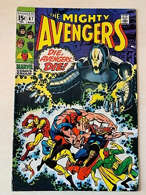 Buy Marvel Comics Avengers #67 1968 Die Avengers Die Ultron Appearance VF • 29.99£