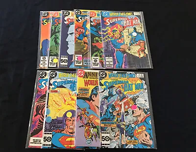 Buy WORLD'S FINEST COMICS Lot Of 10 SUPERMAN, BATMAN, DC COMICS, BRONZE, Rare Key • 36.16£