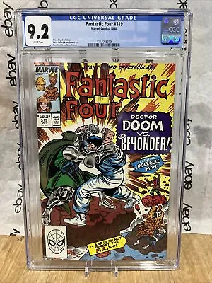 Buy Fantastic Four 319 CGC 9.2  Beyonder Origin 3607 Marvel 1988 Comic • 28.15£