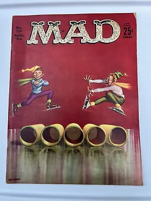 Buy April 1962 MAD MAGAZINE #70. Barrels Of Fun! Route 66 Spoof, Much More Madness! • 7.22£
