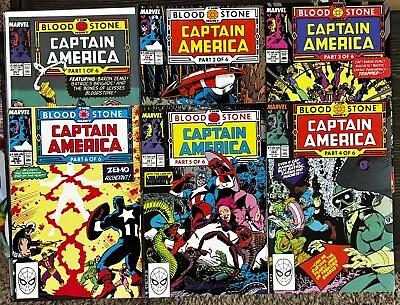 Buy Captain America #357-362 - The Blood Stone Hunt. 1989. Marvel Comics 1 Thru 6!!! • 19.98£