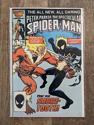 Buy Marvel Spectacular Spider-Man #116 1986 - Key 1st App Foreigner - Kraven Movie! • 20£