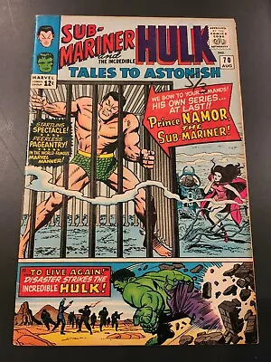 Buy Tales To Astonish #70 1st Solo Namor Sub-Mariner Incredible Hulk! Clean Copy. • 31.66£