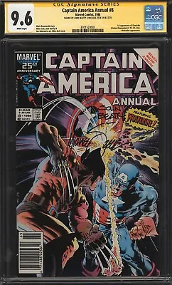 Buy Captain America Annual #8 CGC SS 9.6 NM+ NEWSSTAND Signed Zeck & Beatty 1986 • 472.23£