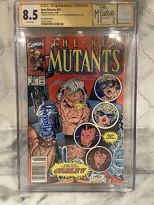 Buy New Mutants 87 Cgc 8.5 Newsstand 2X Signed Rob Liefeld/Todd McFarlane Custom Lbl • 474.15£