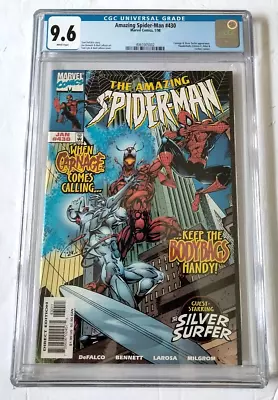 Buy MARVEL Amazing Spider-Man #430 CGC 9.6 WH Pgs 1/98 CARNAGE & SILVER SURFER • 106.42£
