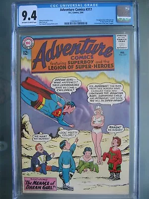 Buy Adventure Comics #317 CGC 9.4 1964 1st App Dream Girl & Iron Curtain Of Time • 2,039.58£