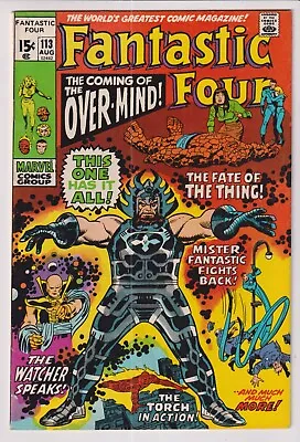 Buy 1971 MARVEL COMICS FANTASTIC FOUR #113 IN VF CONDITION 1st APPEARANCE OVERMIND • 20.07£