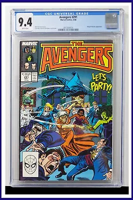 Buy Avengers #291 CGC Graded 9.4 Marvel May 1988 White Pages Comic Book. • 62.36£