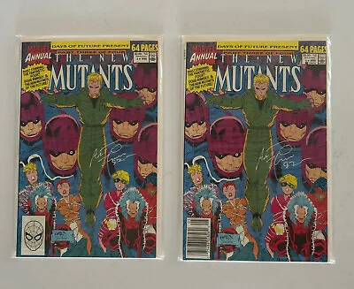 Buy New Mutants Annual #6; Signed Cover; 1st Shatterstar; 8.5 Or Better; 2 Copies • 9.56£