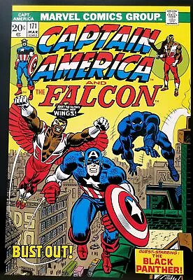 Buy Captain America Falcon #170 12x16 FRAMED Art Poster Print, By John Romita, 1974  • 33.20£