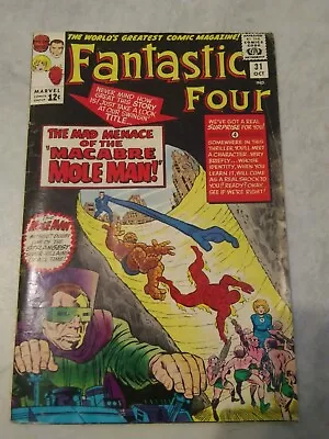 Buy Fantastic Four #31 The Mad Menace Of The “macabre Mole Man!”  • 35.58£
