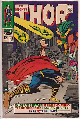 Buy The Mighty Thor #143, Marvel Comics 1967 FN 6.0 Stan Lee And Jack Kirby • 24.02£