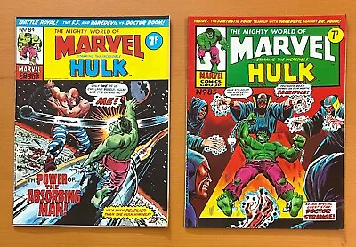 Buy Mighty World Of Marvel #84 & 85. RARE MARVEL UK 1974. 2 X FN+ Bronze Age Comics • 18.71£