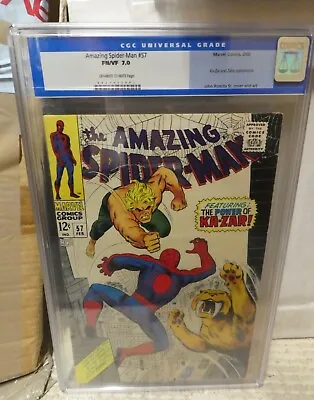 Buy Marvel Comics Amazing Spiderman 57 CGC  7.0 1968  Ka Zar Appearance • 324.99£