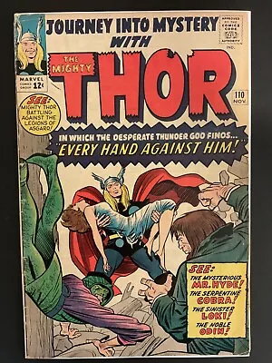 Buy Journey Into Mystery #110 VG+ Thor Loki Odin Kirby Art 1964 Marvel Comics • 31.53£
