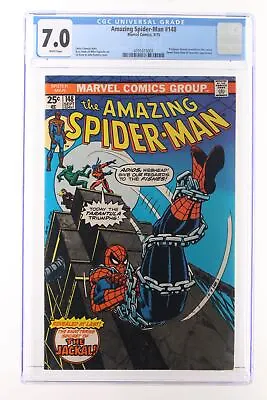 Buy Amazing Spider-Man #148 - Marvel Comics 1975 CGC 7.0 Professor Warren Revealed A • 46.61£