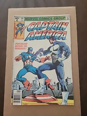 Buy Captain America #241 VF+ Classic Punisher Vs Cap Newsstand MCU Marvel 1980 🔑  • 39.97£