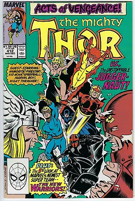 Buy Thor 412 1989 VF 8.0 1st Full New Warriors Nova Namorita Firestar Marvel Boy • 11.91£