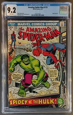 Buy Amazing Spider-man #119 Cgc 9.2 Wp - Marvel Comics April 1973 - Hulk Appearance • 335.87£