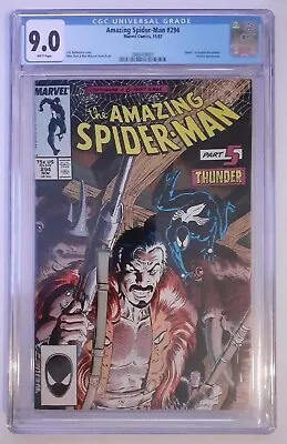 Buy Cgc 9.0 Amazing Spider-man #294 White Pages. Kravens Last Hunt/death 1987 Marvel • 89.95£