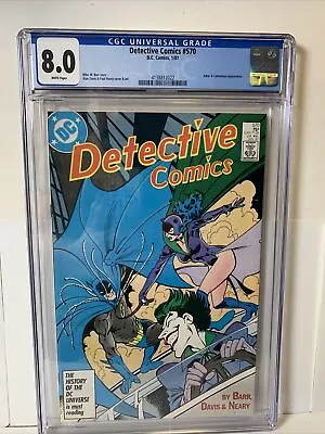 Buy Detective Comics #570 (DC 1987) Joker Cover *CGC 8.0* • 64.04£