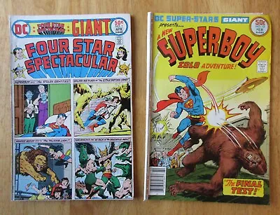Buy Lot Of *2* DC: FOUR STAR SPECTACULAR #1 ('76/Giant) +DC SUPER-STARS #12/Superboy • 10.24£