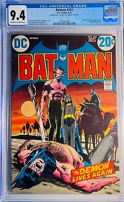 Buy 1972 Batman 244 CGC 9.4 Ra's AL Ghul Battle Cover  DOUBLE COVER RARE • 1,089.31£
