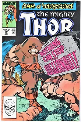 Buy Thor The Mighty 411 1st App Night Thrasher & The New Warriors Key 1989 VF+ • 19.70£