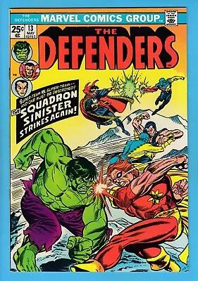 Buy The DEFENDERS # 13 VFN- 7.5 1st NEBULON APPEARANCE- GLOSSY- CENTS_1974_WHITE PGS • 23£